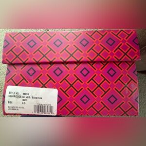 Tory Burch Women's Miller Cloud Sandals silver size US 8.5